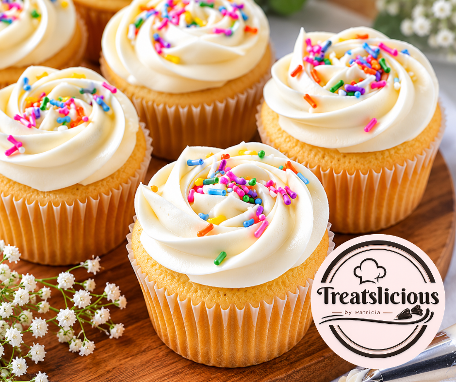 Cupcake : Vanilla Flavor - 1 DOZEN